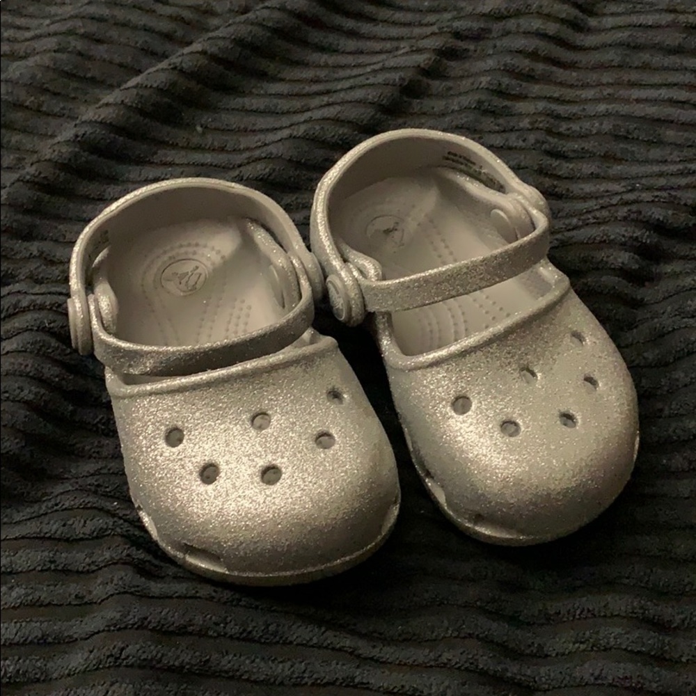 Toddler CROCS - Glitter Silver